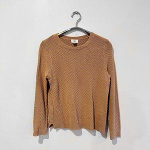 Camel Knit Pullover Sweater